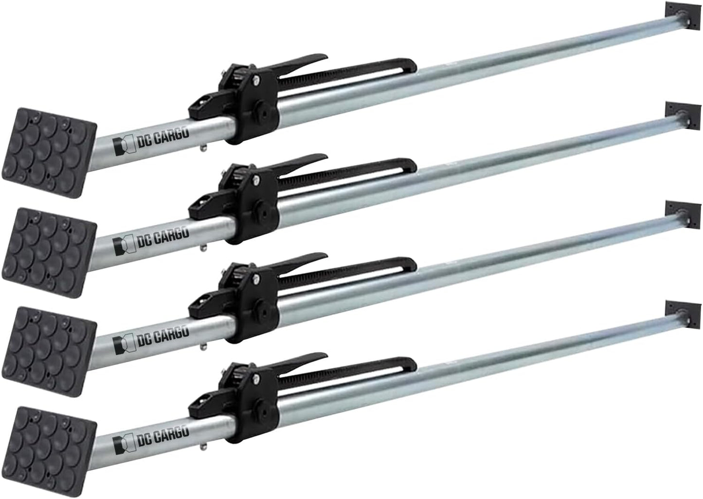 Heavy-Duty Adjustable Load Lock Bars for Trailers - Pack of 4
