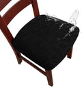 Waterproof Stretch Dining Chair Seat Covers - Floral Black (6 Pack)