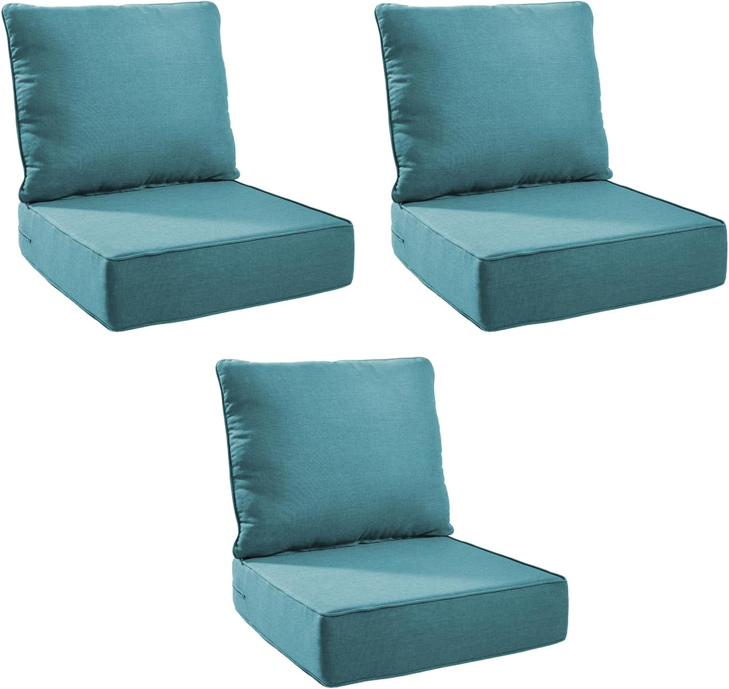 Outdoor Cushion Set for Patio Furniture - 6 Inch Thick Foam