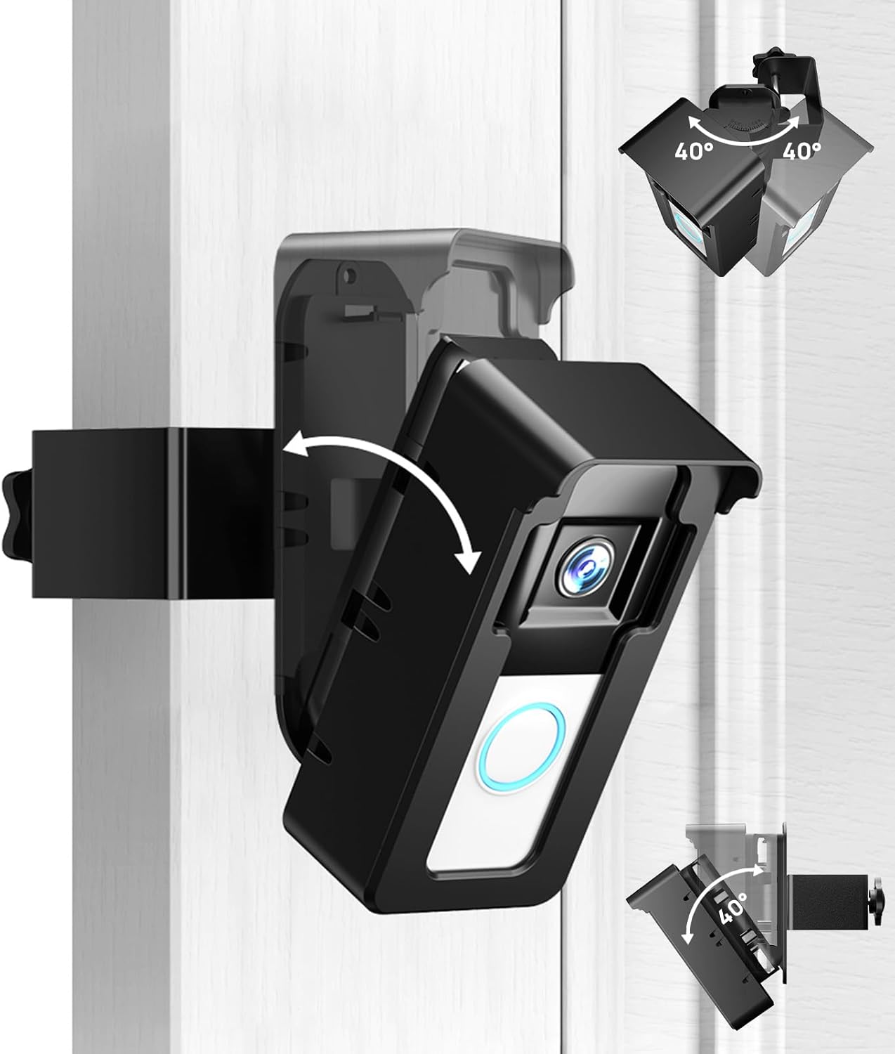 Secure Adjustable Doorbell Mount - Anti-Theft Angle Holder