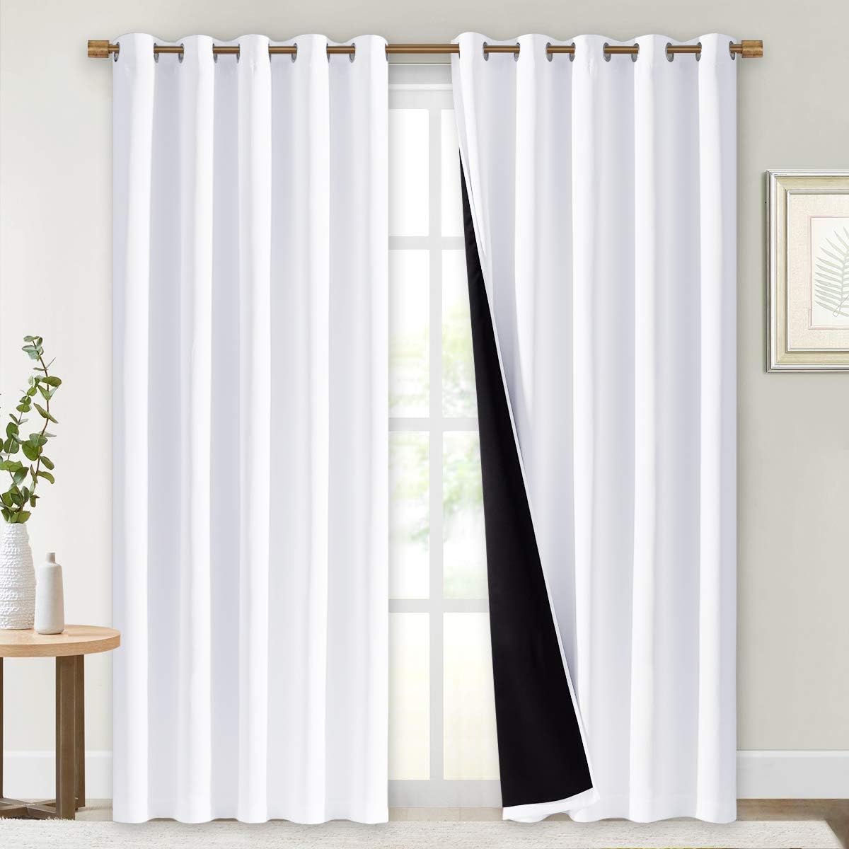 NICETOWN 100% Blackout Window Curtain Panels for Total Darkness