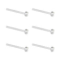 Teeny Tiny 1.5 CZ Nose Stud Sterling Silver - Minimal 22g Nose