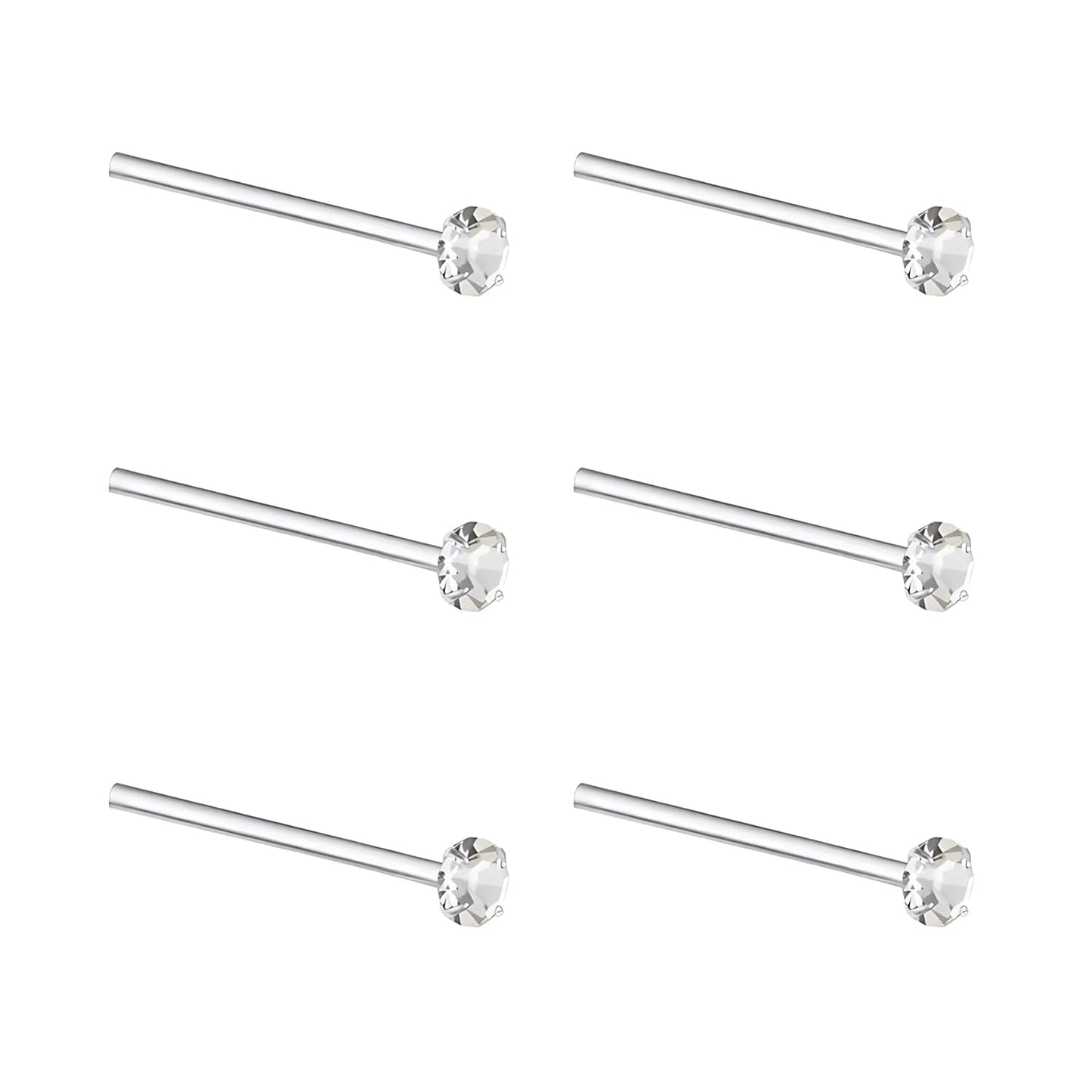 Teeny Tiny 1.5mm CZ Nose Stud in Sterling Silver for Stylish Look