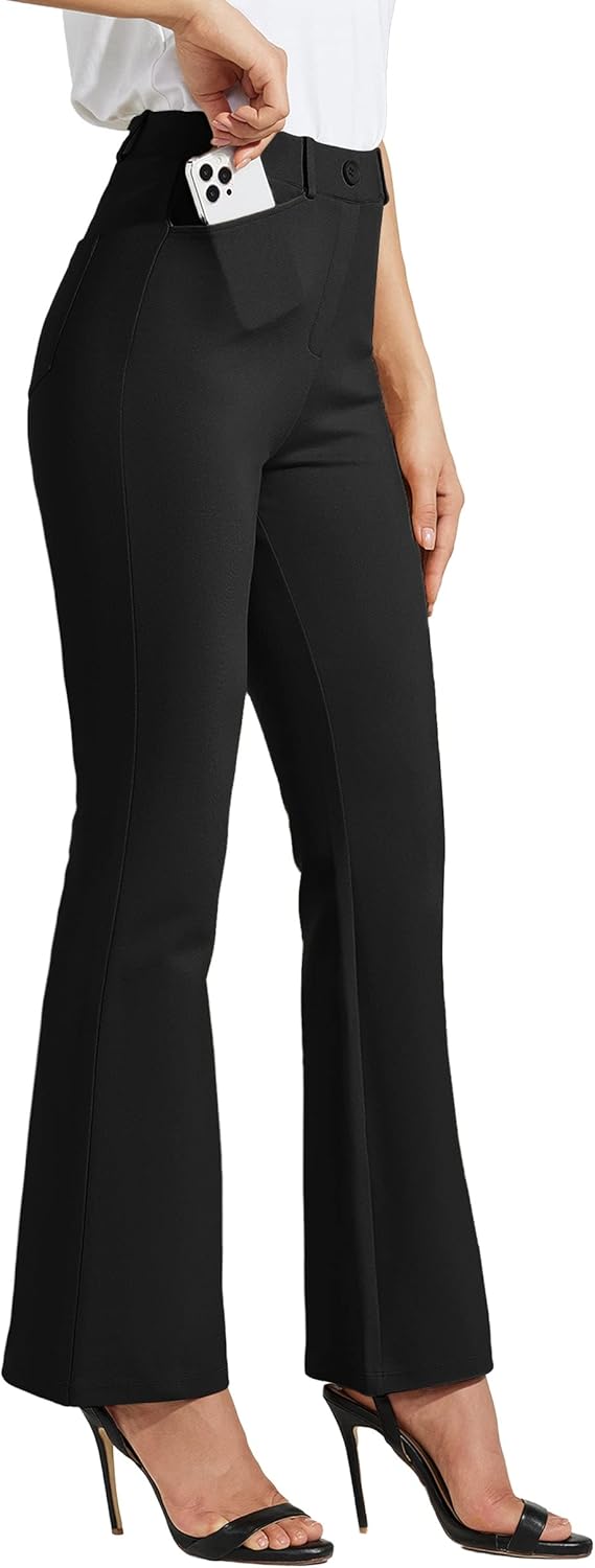 Willit Women's Yoga Dress Pants Bootcut Stretch Work Slacks