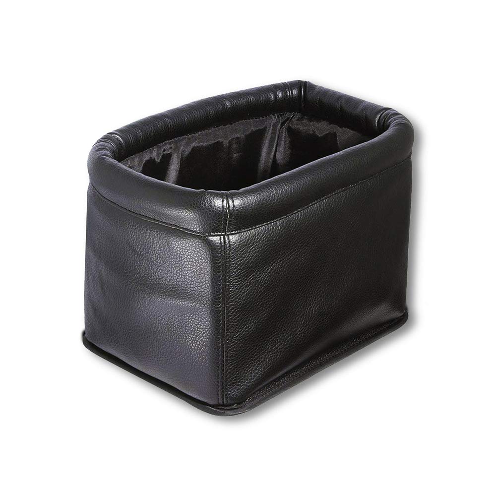 KINGBERWI Luxury Leather Car Trash Can - Leakproof & Stylish Solution