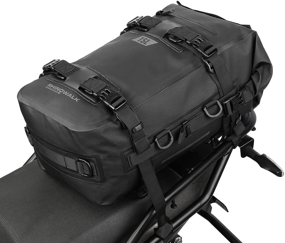 Rhinowalk Motorcycle Tail Bag - Full Waterproof Side Bag 15L