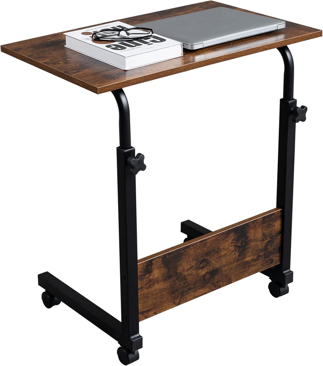 Rolling TV Tray Table: Portable & Adjustable
