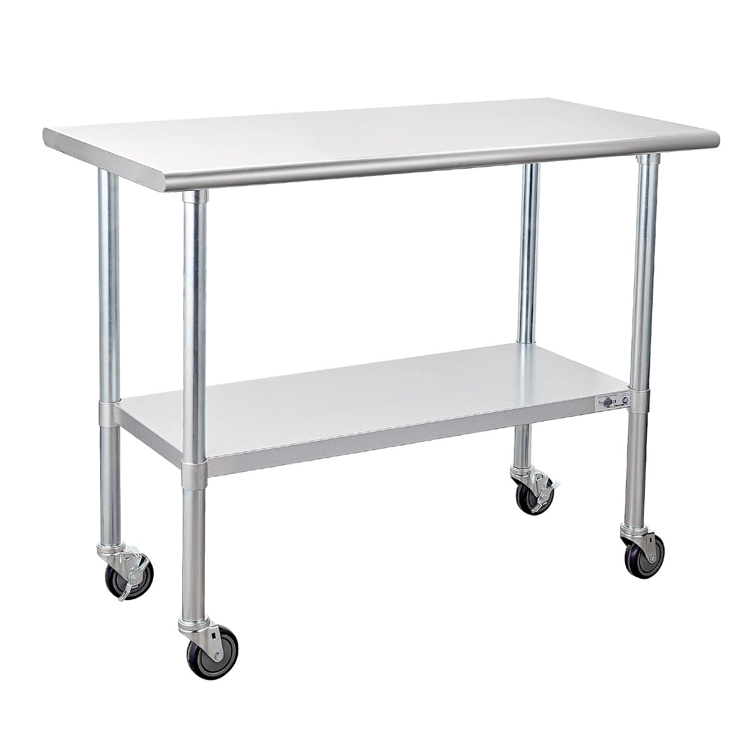 Profeeshaw Stainless Steel Table with Wheels for Heavy Duty Use