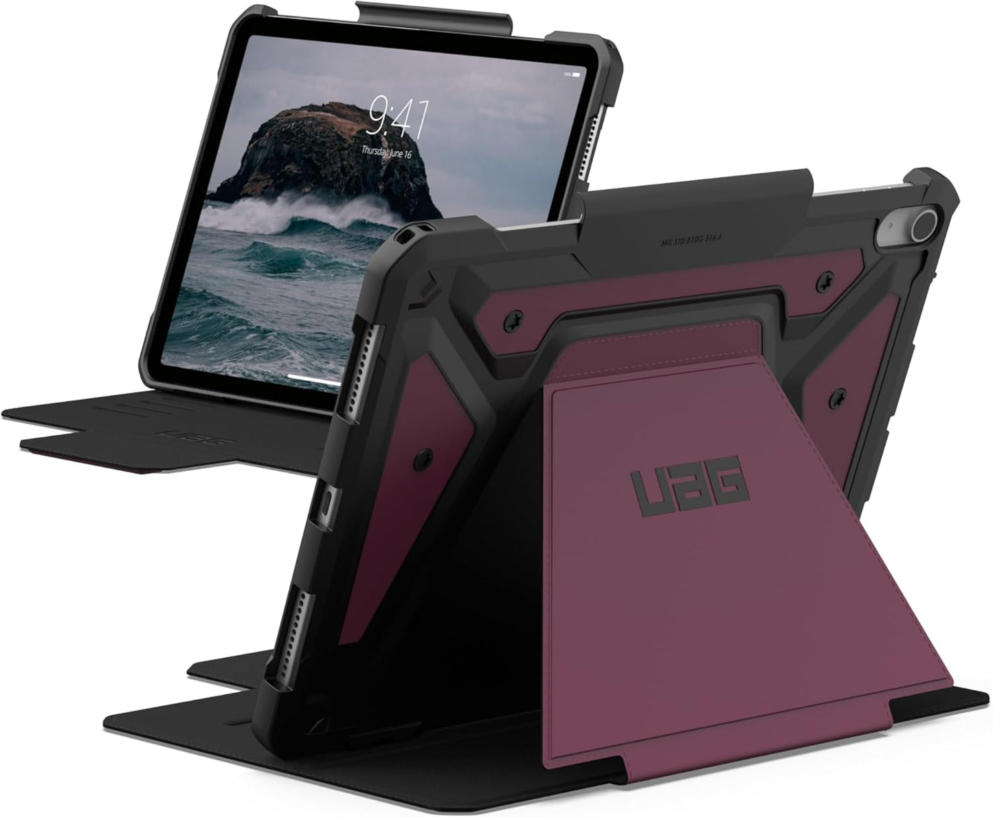 Rugged iPad Air 11 Case with Adjustable Stand and Pencil Holder