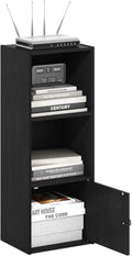 Furinno Luder Shelf Bookcase with 1 Door Storage Cabinet - Small Space