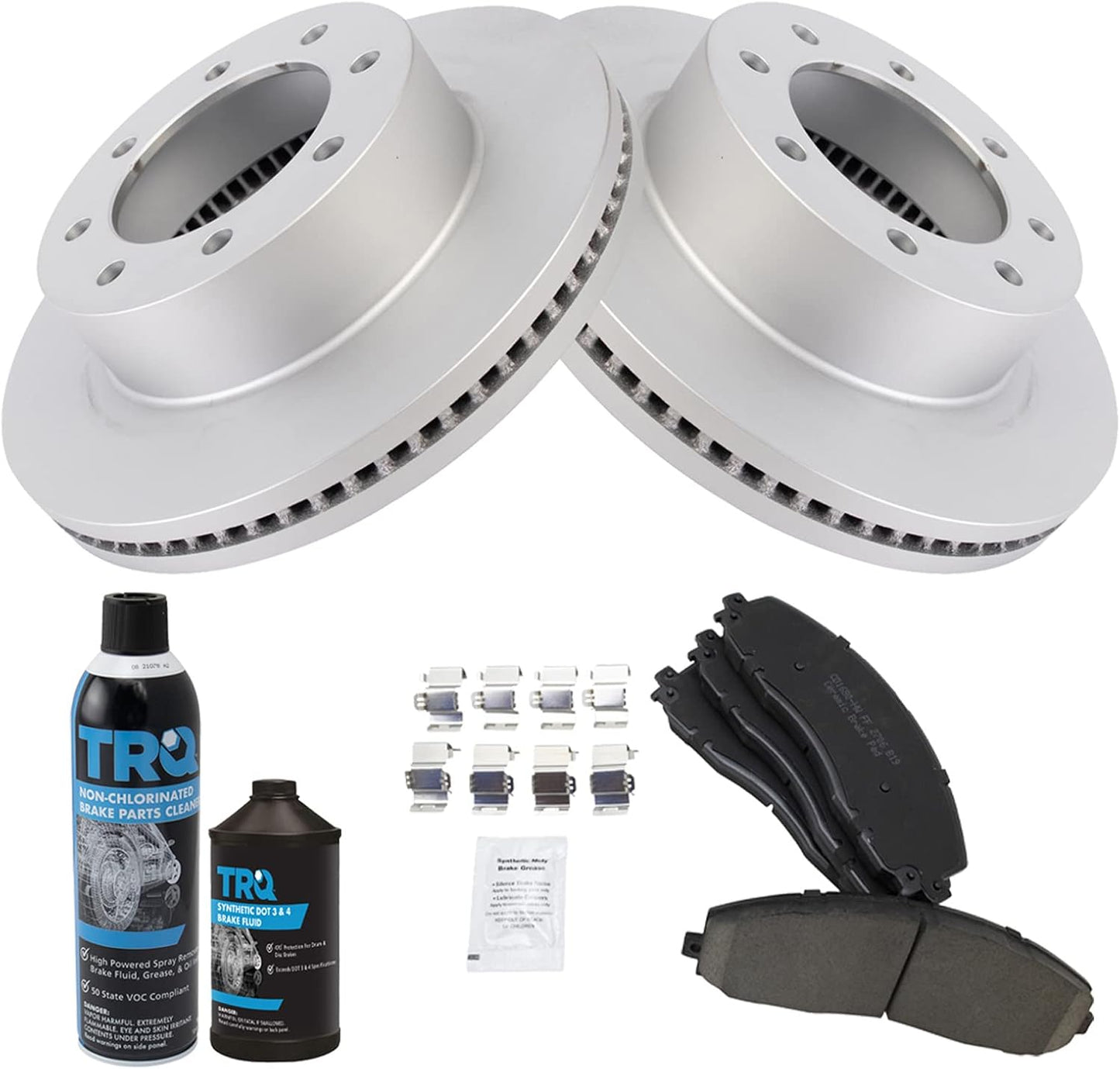 TRQ Front Brake Pad & Rotor Kit for Ford Super Duty