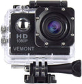 VEMONT Action Camera 1080P 12MP - Waterproof Sports Camera