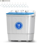Portable Washing Machine 18lbs Twin Tub - Compact Washer for Dorms