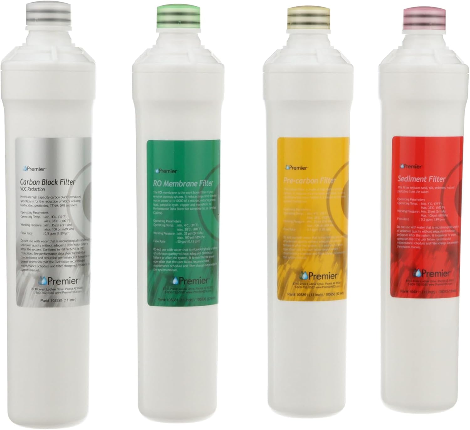 Watts Premier RO Pure Plus 4-Pack Filtration Kit for Clean Water