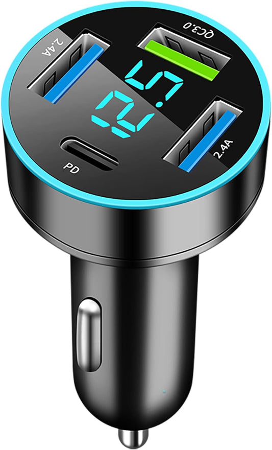 AGEK Fast Charge Car Charger with 4 USB Ports