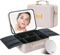 Mocado Travel Makeup Bag with LED Lighted Mirror for Beauty