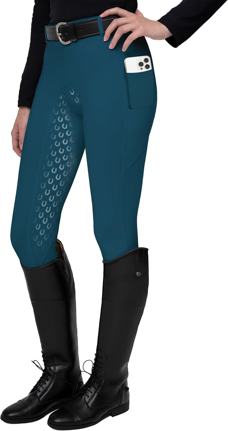 FitsT4 Sports Women's Full Seat Riding Tights with Grip