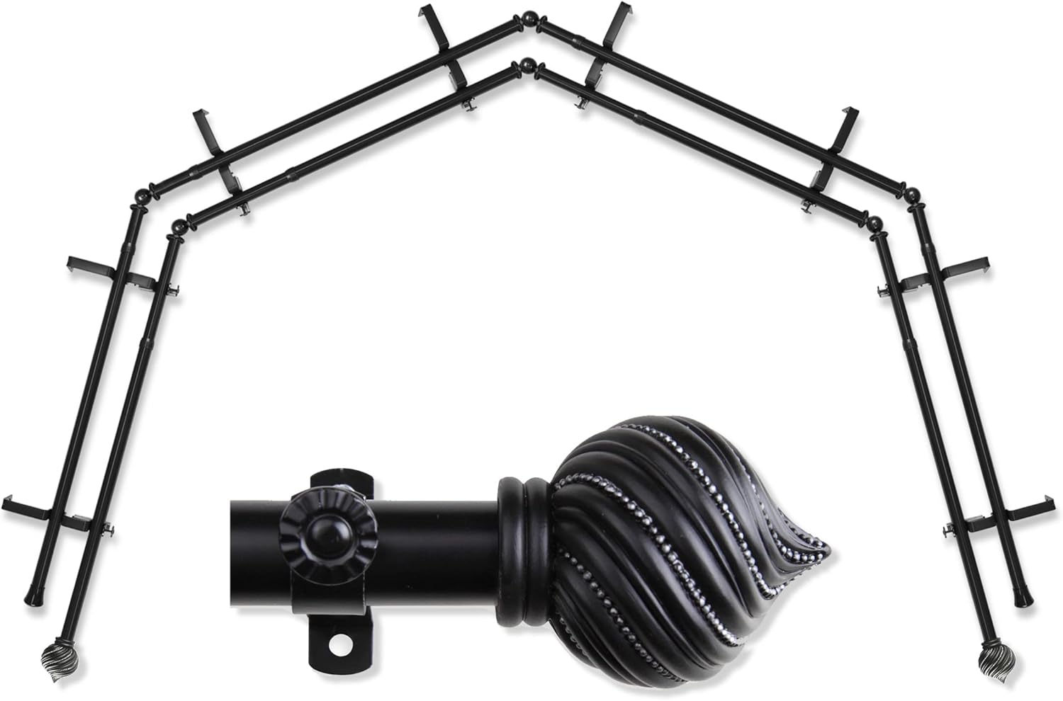 Boost Style: A&F Rod Dcor Bay Window Rod - Black