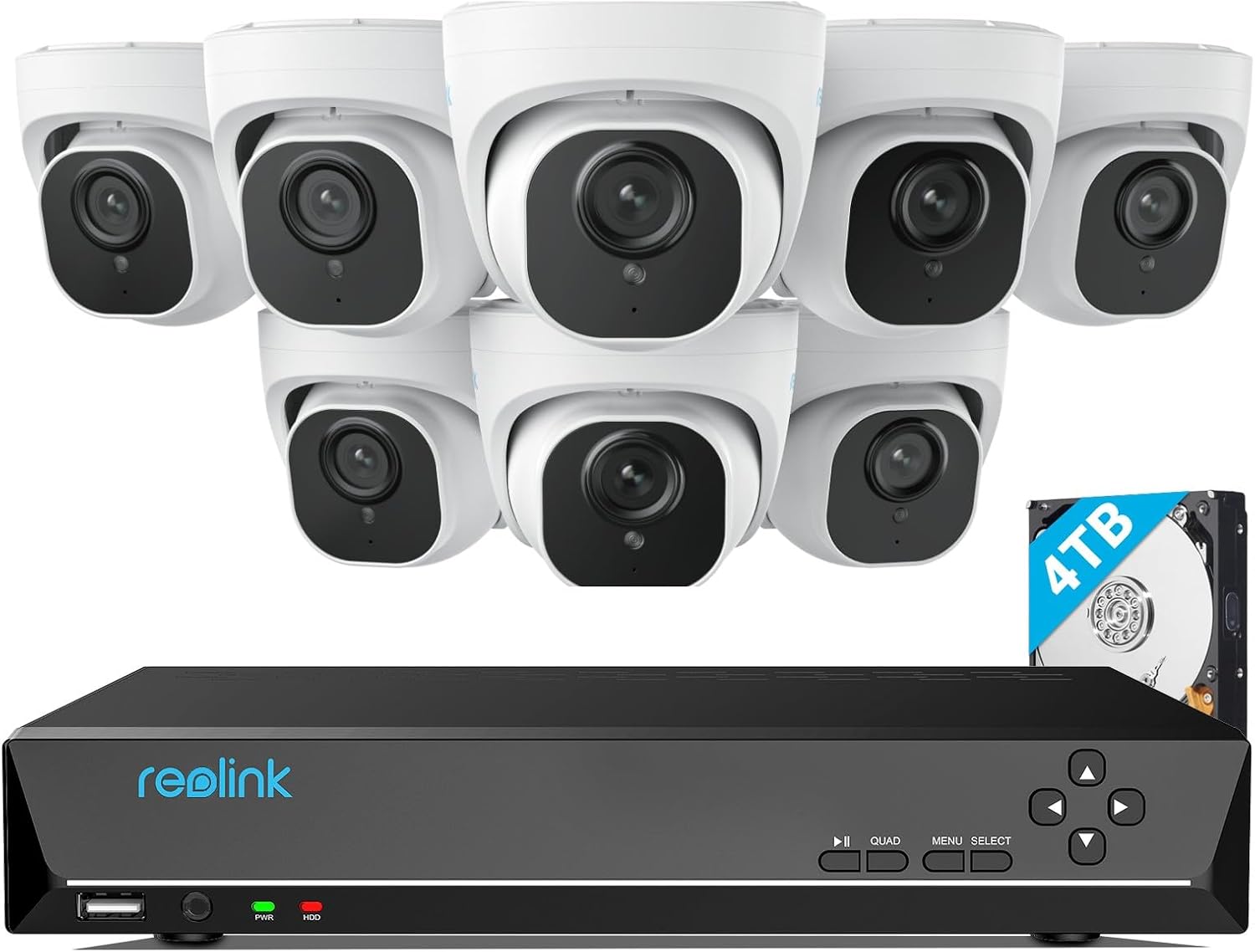 24/7 Smart Security: REOLINK 4K 8pcs PoE Cameras