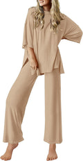 Ekouaer Lounge Sets for Women Short Sleeve Tops and Long (Style 414T)