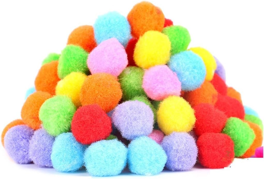 20 Soft Kitten Pompon Toy Balls - Interactive & Quiet Play!