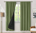Grass Green Blackout Curtains 84 in 2 Panels Set - Full Room Darkening