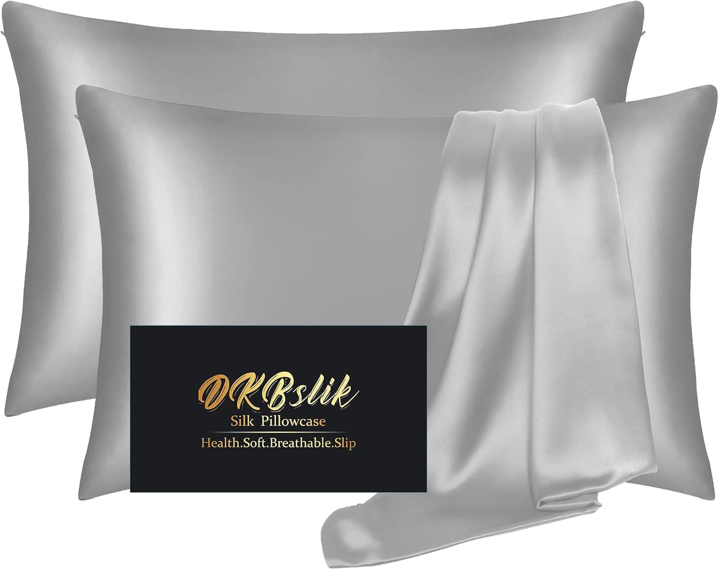 Natural Mulberry Silk Pillowcase Set for Hair and Skin Care