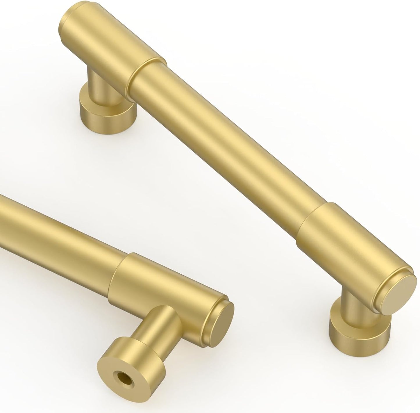 Brushed Gold Kitchen Cabinet Handles - 10 Pack 3.75 Inch Pulls