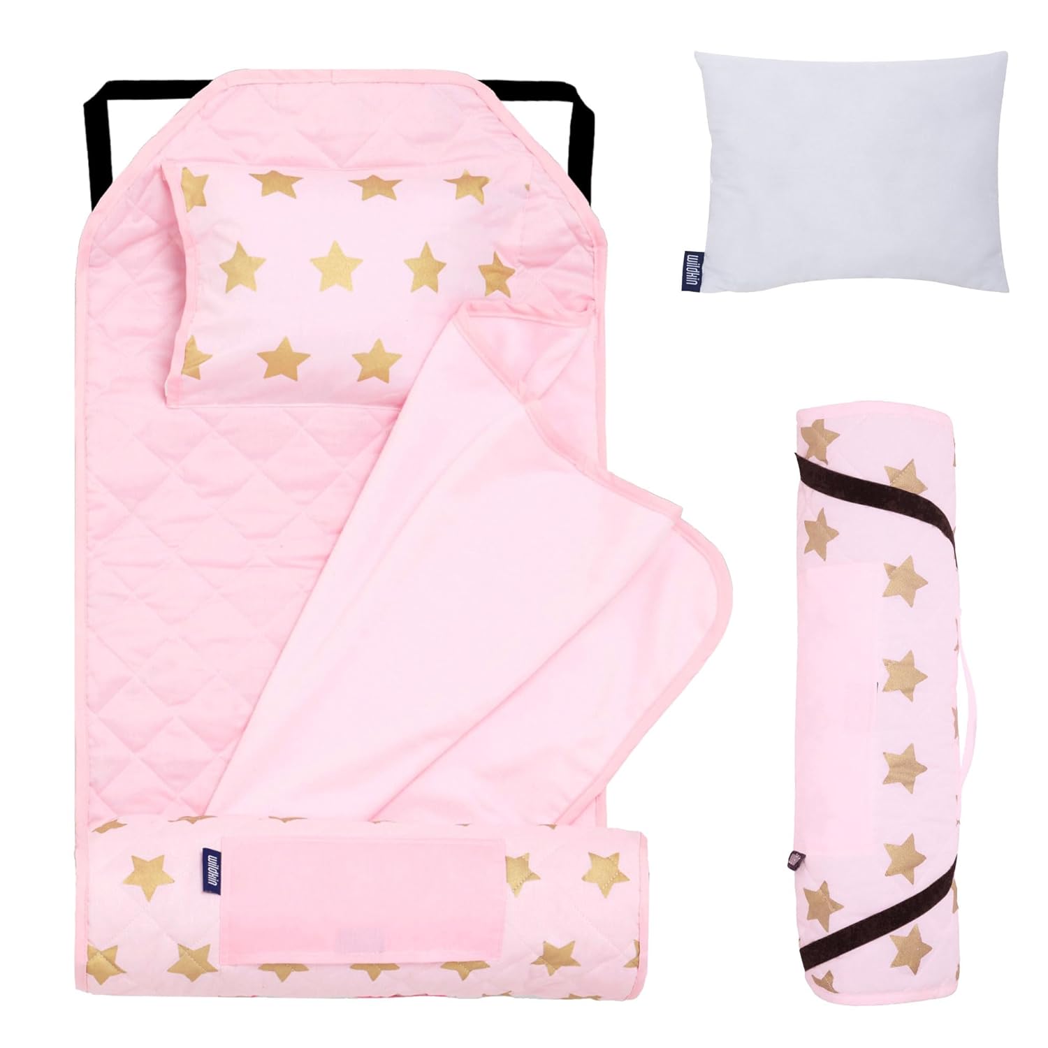 Wildkin Modern Kids Nap Mat with Pillow for School & Travel