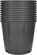 10 Pack 3 Gallon Short Black Nursery Pots - Durable Grower Planters