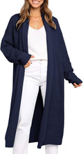 LILLUSORY Long Cardigan Sweaters for Women - Cozy Oversized Open