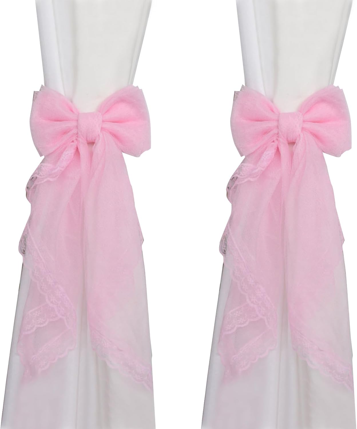 Pink Bowknot Curtain Tiebacks: Elegant Outdoor Decor