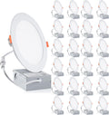 24-Pack 6 in LED Recessed Lights 6500K Daylight - Slim Canless