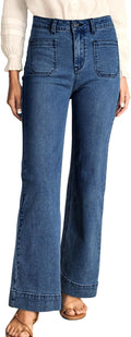 Astylish Women's Wide Leg Jeans High Waisted Stretchy Straight Leg Use
