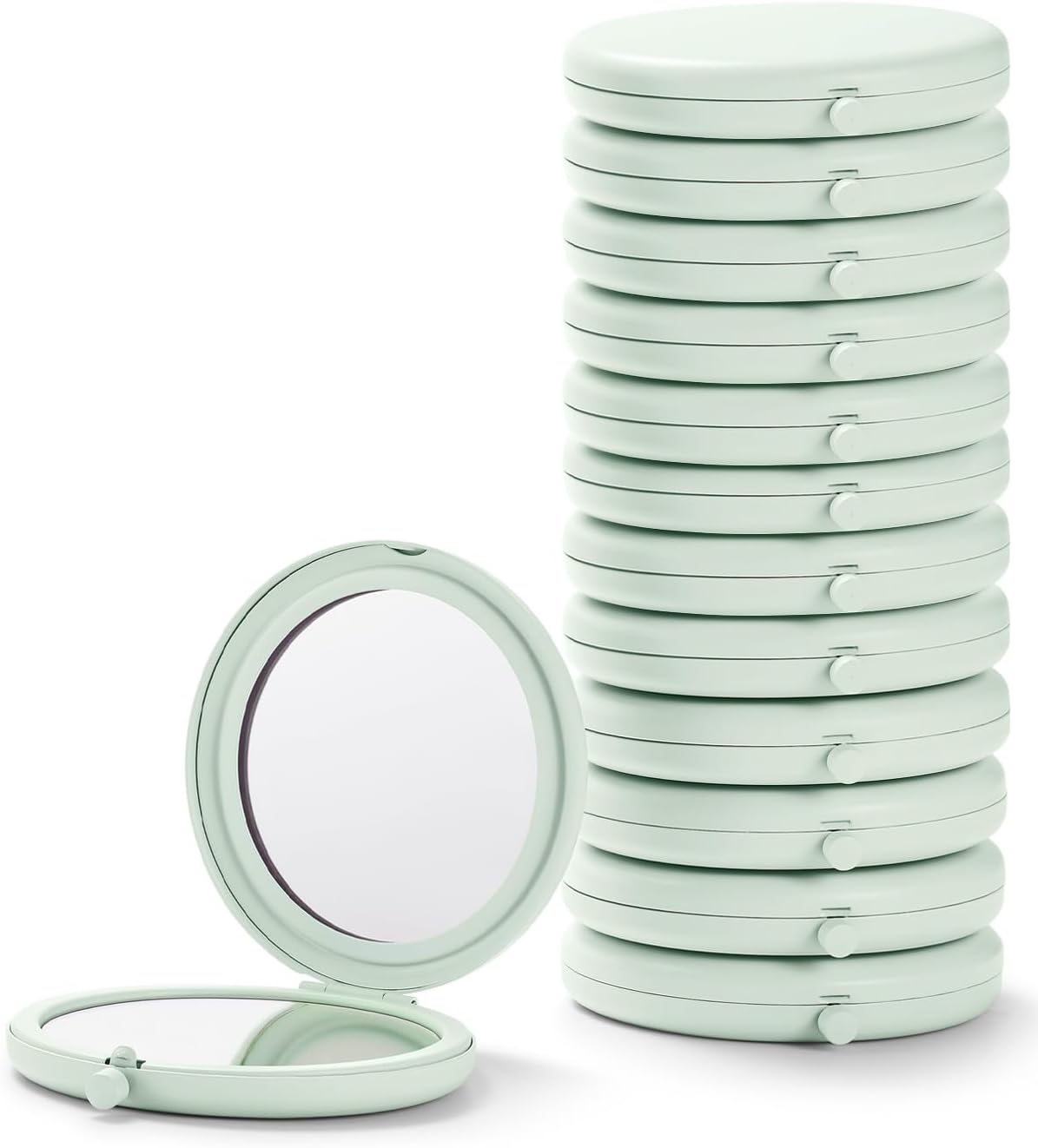 Compact Mirror for Purse - Double-Sided 1X/2X Magnifying