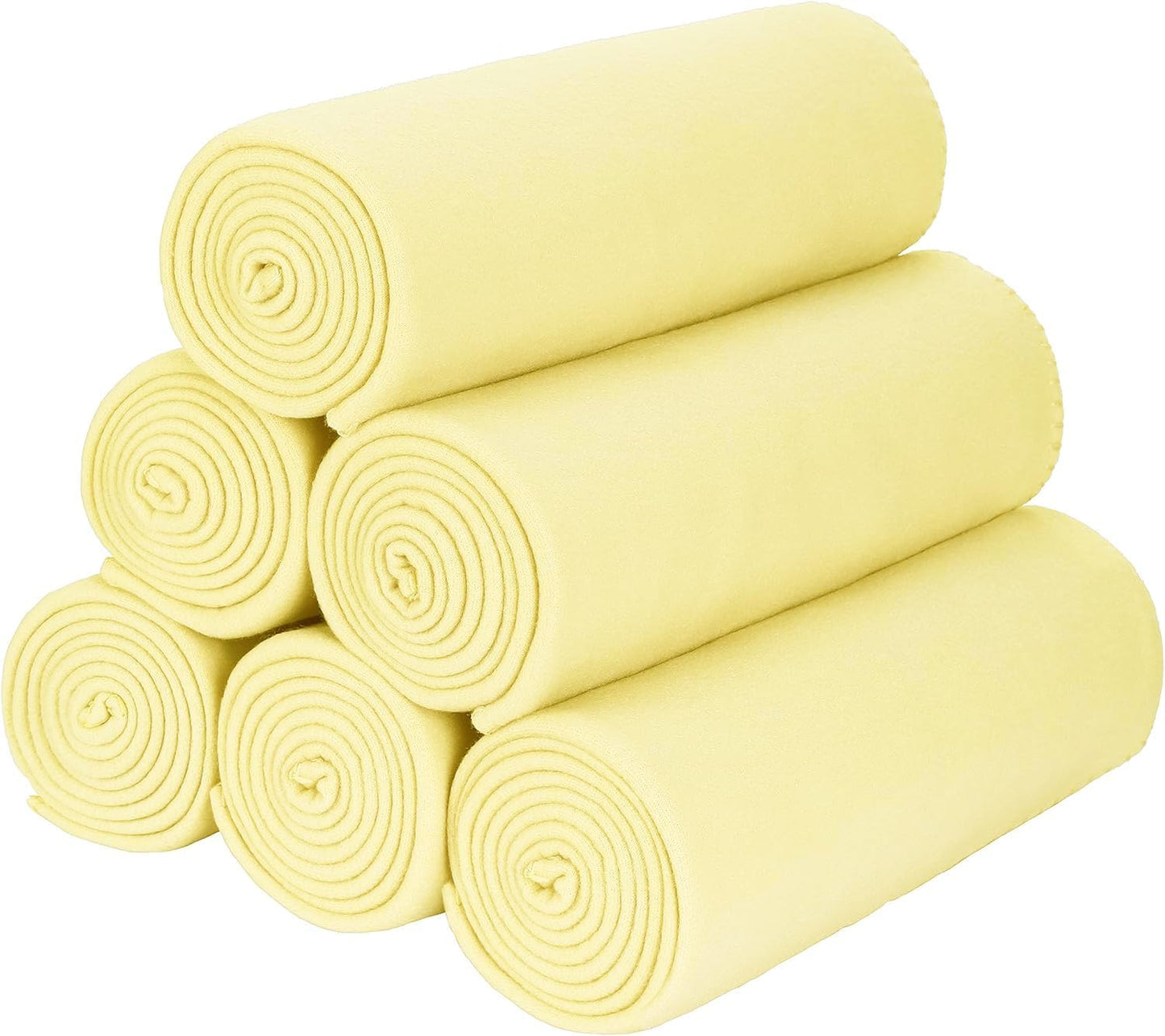 Fleece Throw Blankets Pack of 6 Lightweight Warm Soft Lemon