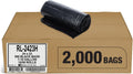 7-10 Gallon Black Trash Bags 1.0 Mil - Heavy Duty Coreless Rolls