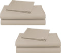 100% Cotton 2-Pack Twin XL Sheet Sets - Soft Sateen, Deep Pockets