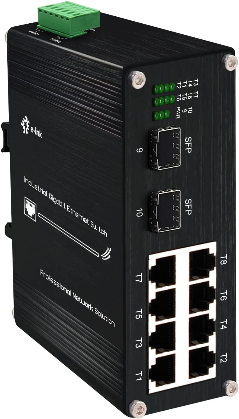 Industrial 8-Port Gigabit Ethernet Switch for Harsh Environments