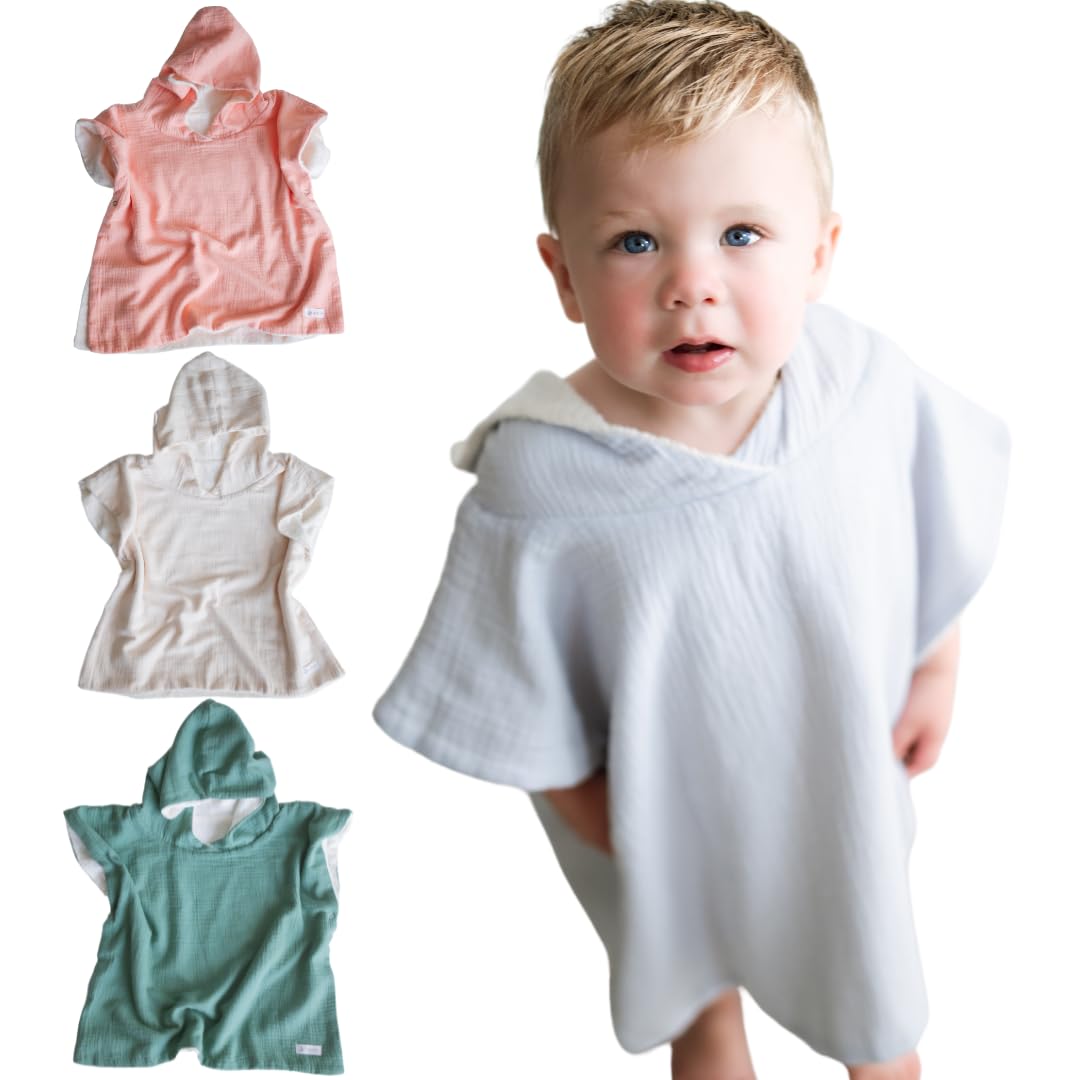 Hooded Poncho Towel for Babies and Kids - Perfect for Water Fun