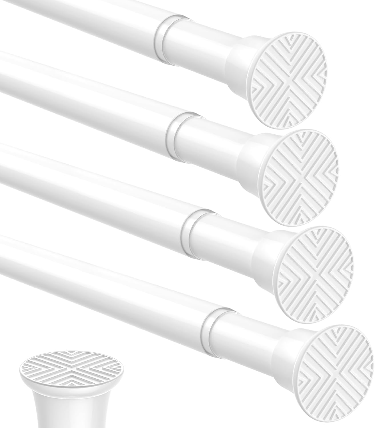 Adjustable Spring Tension Rods for Curtains and Closets