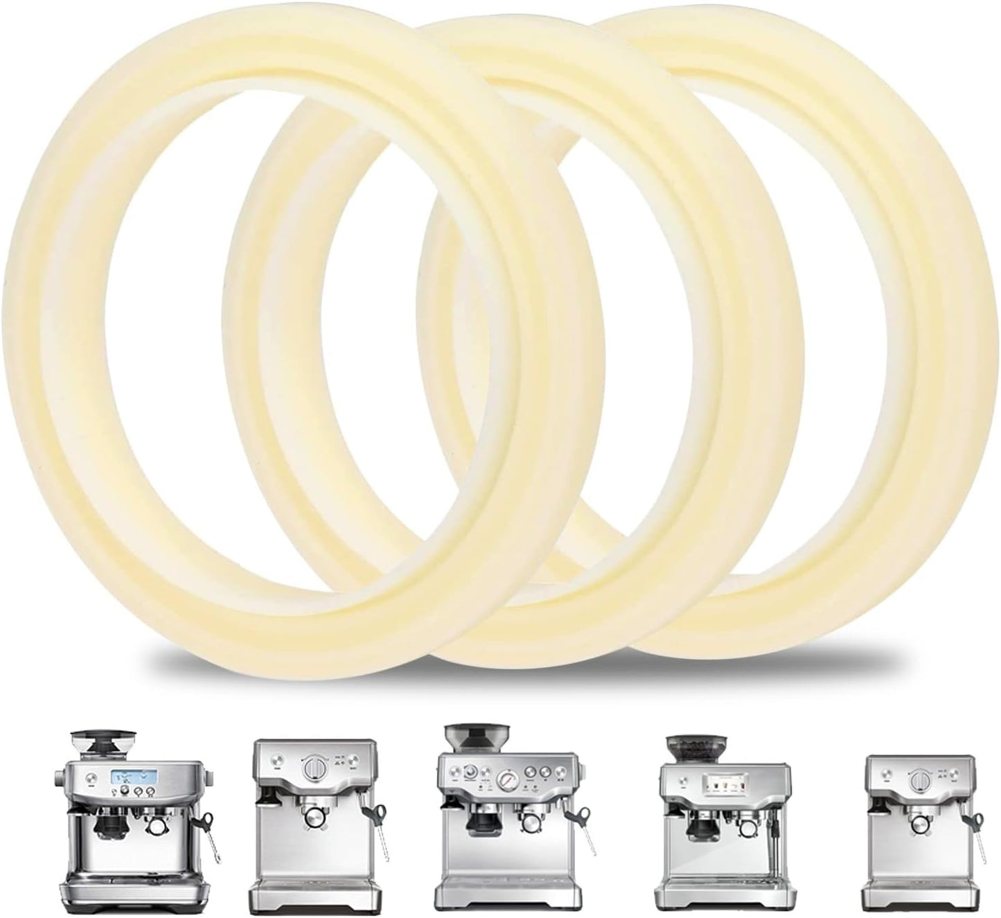 3Pcs Silicone Steam Ring Set, BPA-Free for Breville Espresso - MXBTSYA