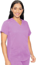 Med Couture V-Neck Scrub Top for Women with 4 Pockets (Style V5F3)