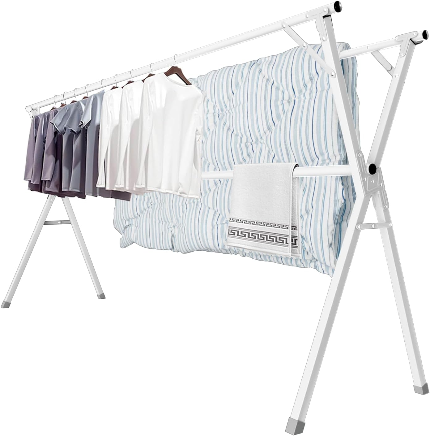JAUREE 95 Inches Clothes Drying Rack for Indoor and Outdoor Use