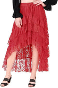 Steampunk Victorian Cosplay High-Low Show Girl Skirt (Style RXZJ)
