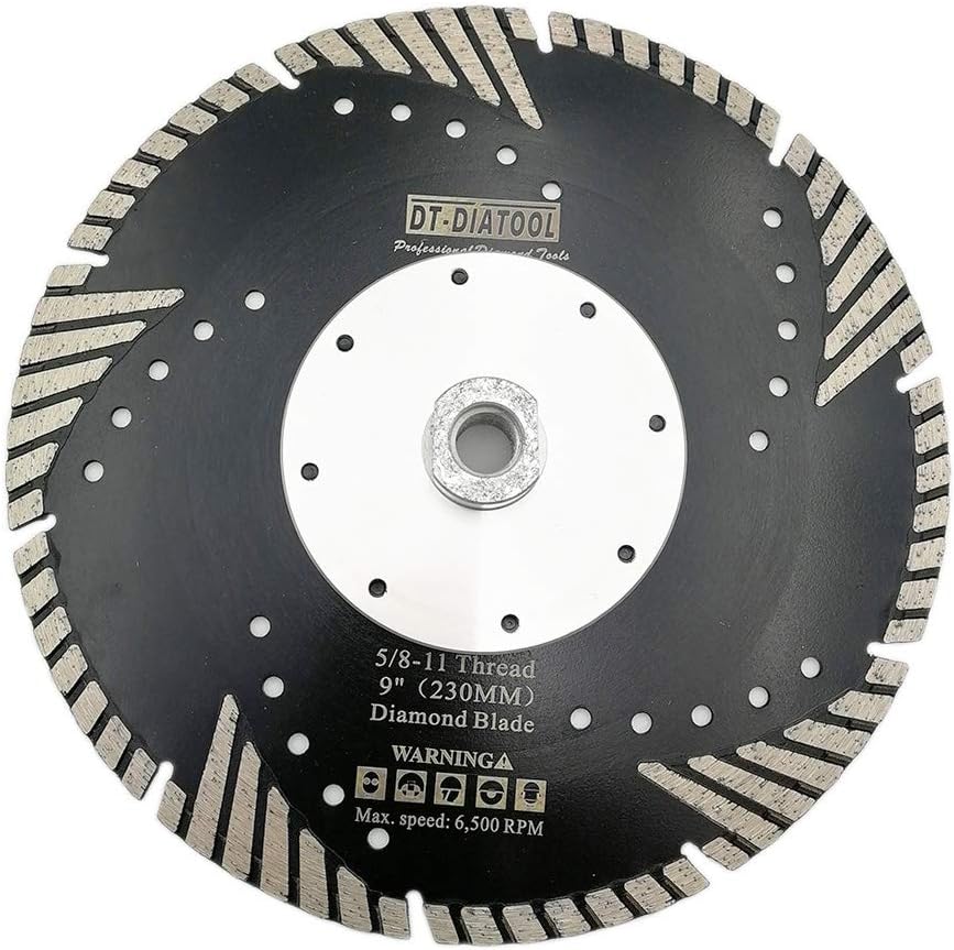 DT-DIATOOL 9 Inch Diamond Turbo Blade for Cutting Hard Stones