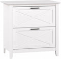 Key West 2 Drawer Lateral File Cabinet in Pure White Oak - Coastal