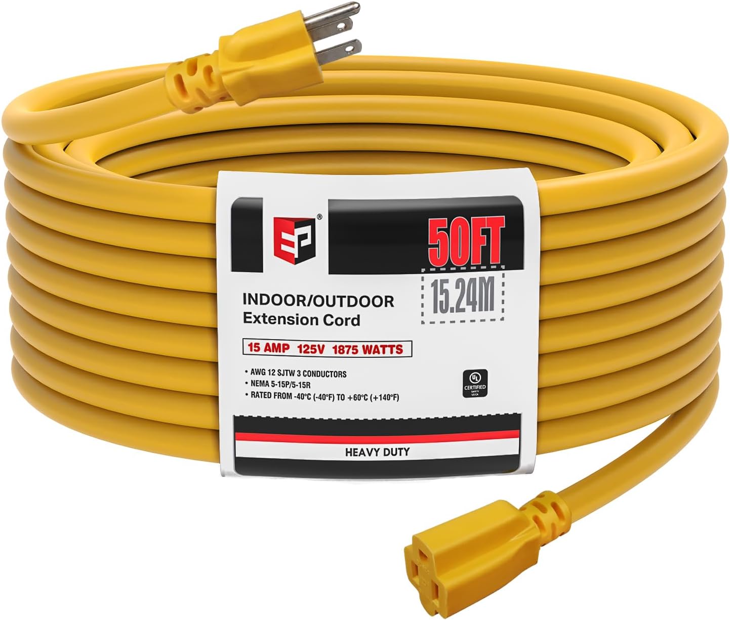 EP 50 Ft Outdoor Extension Cord for Lawn and Garden Use