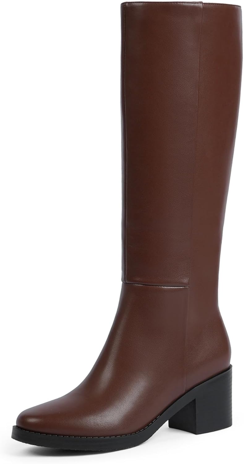 Knee High Boots for Women with Chunky Heel for Fall Winter
