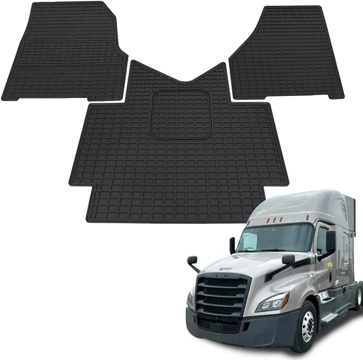 Heavy Duty Truck Floor Mats for Freightliner Cascadia 2018-2023
